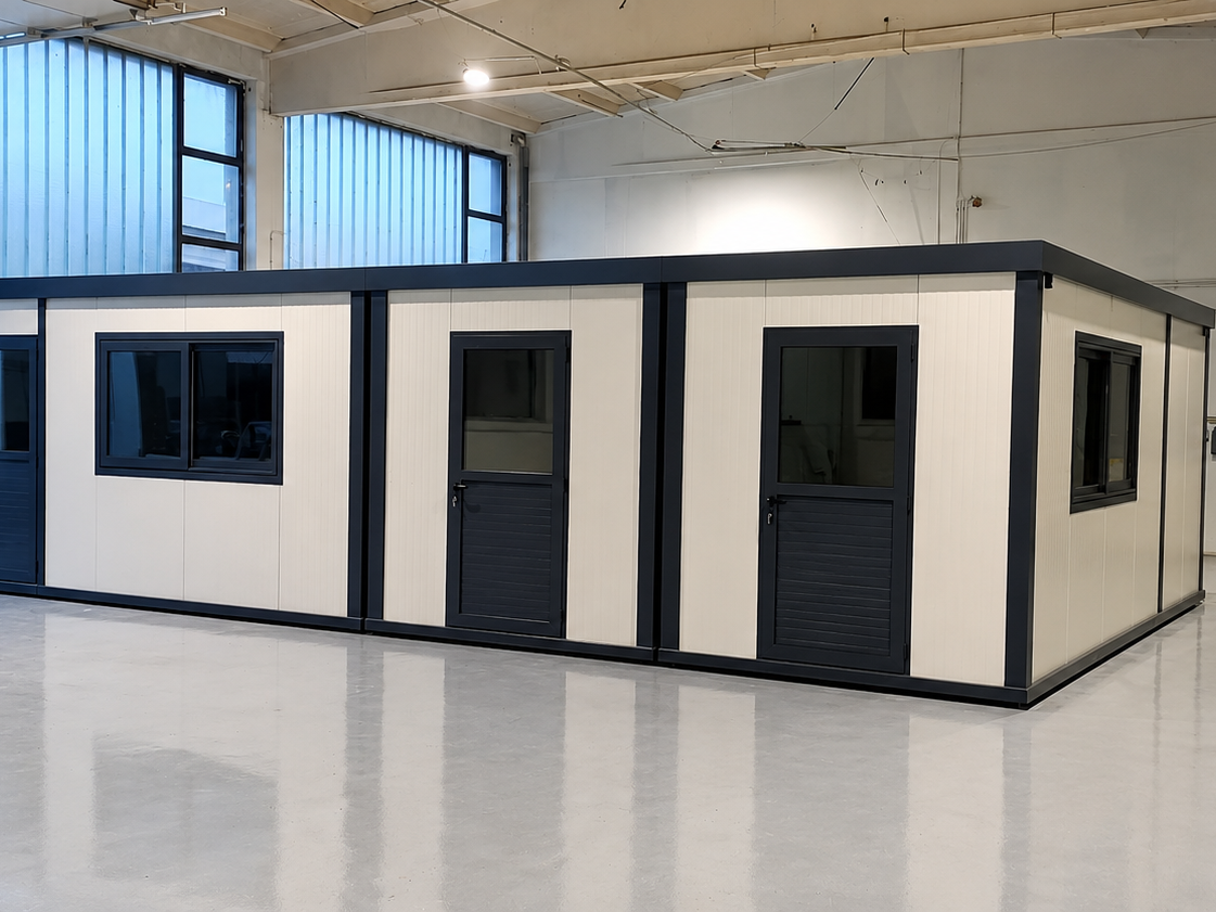 Modularni uredski kompleks Model 9 - kuhinja, uredi i sanitarije - Apparis
